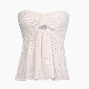 micas Knit floral cross top